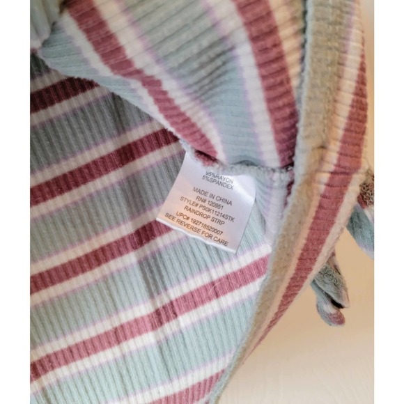 Pink Republic Striped Short Sleeve Top Large - Picture 4 of 6